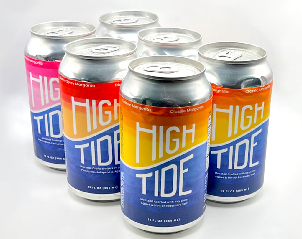 HighTide cannabis infused beverages lined up. 